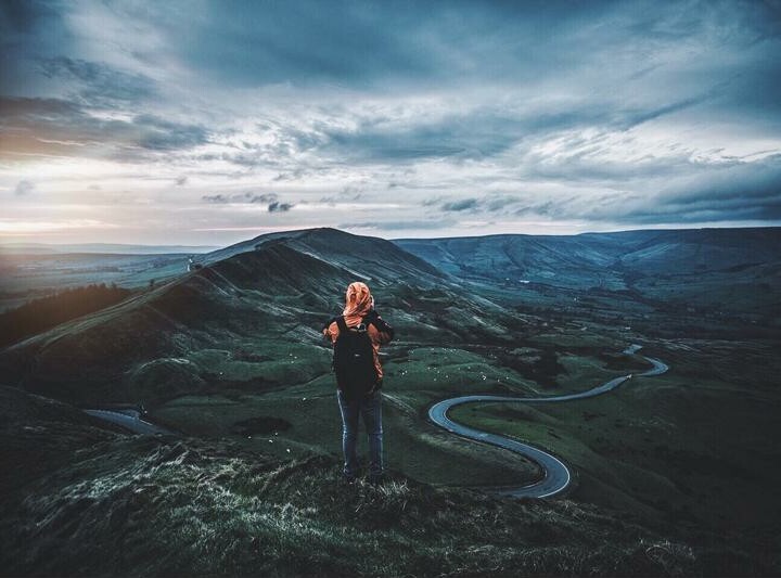 woman hiking