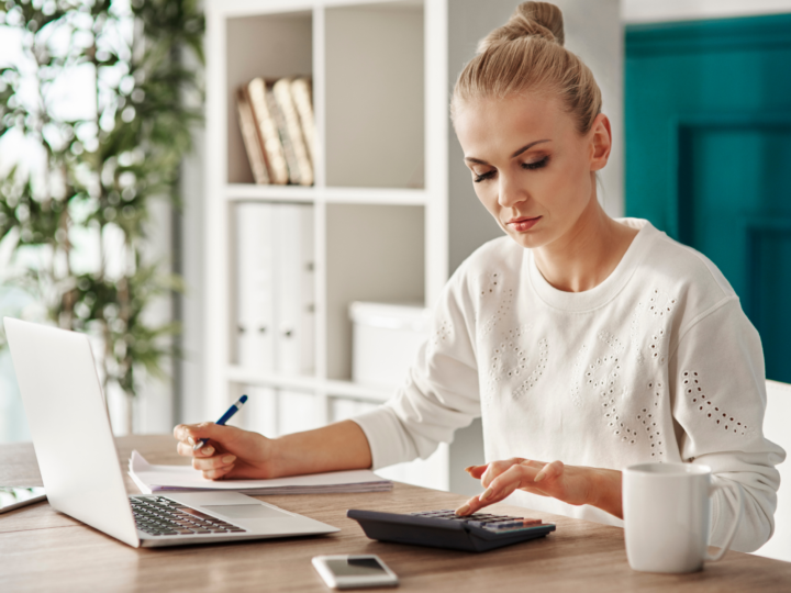 woman doing a budget