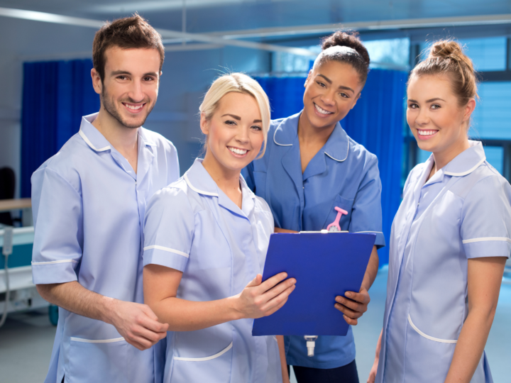 nurses taking a photo