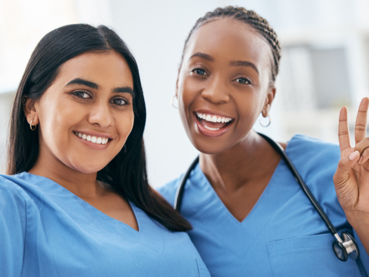 two travel nurses taking selfie