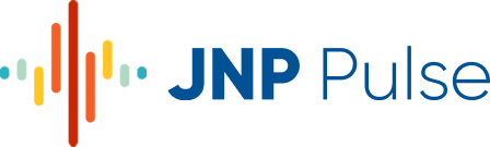JNP Pulse logo with a stylized soundwave graphic in red, orange, and teal next to the text JNP Pulse in blue.