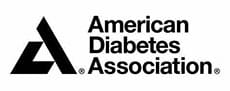 American Diabetes Association logo featuring a stylized triangular design, symbolizing giving back and community impact, with the organization’s name in black text on a white background.